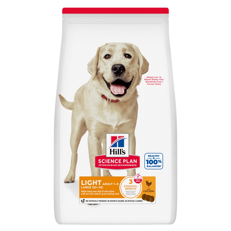 Hill's Science Plan Adult Light Large Breed Dry Dog Food Chicken Flavour 18kg