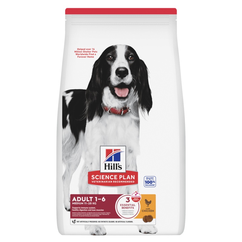 Hill's Science Plan Adult Medium Dry Dog Food Chicken Flavour 14kg