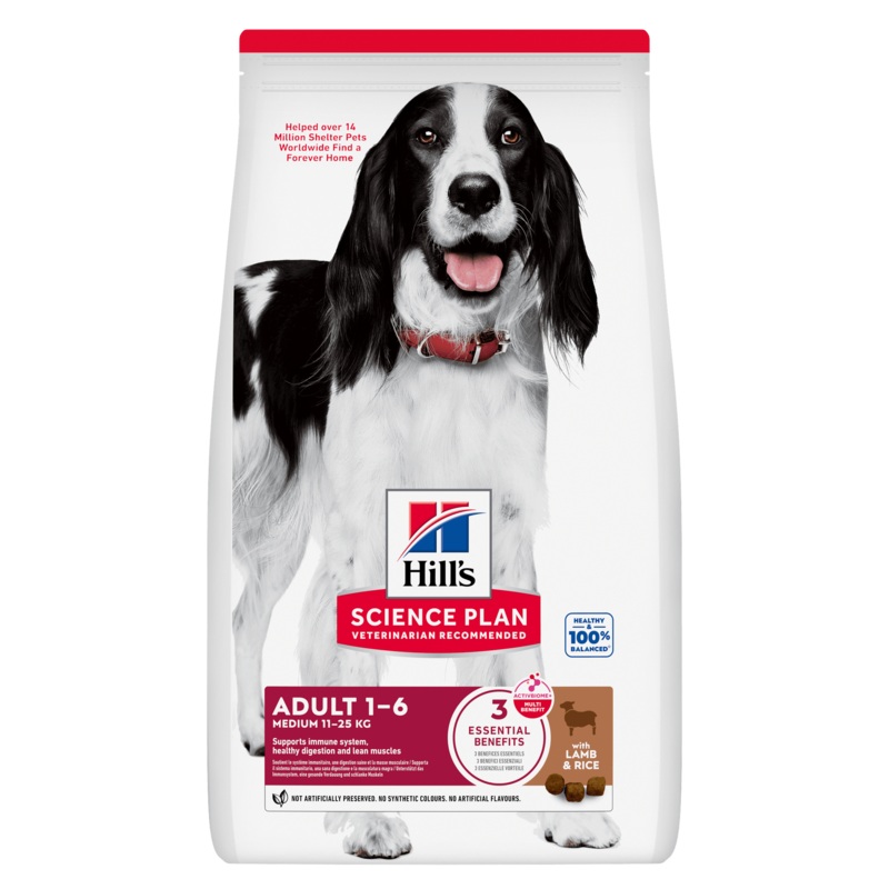 Hill's Science Plan Adult Medium Dry Dog Food Lamb & Rice Flavour 14kg