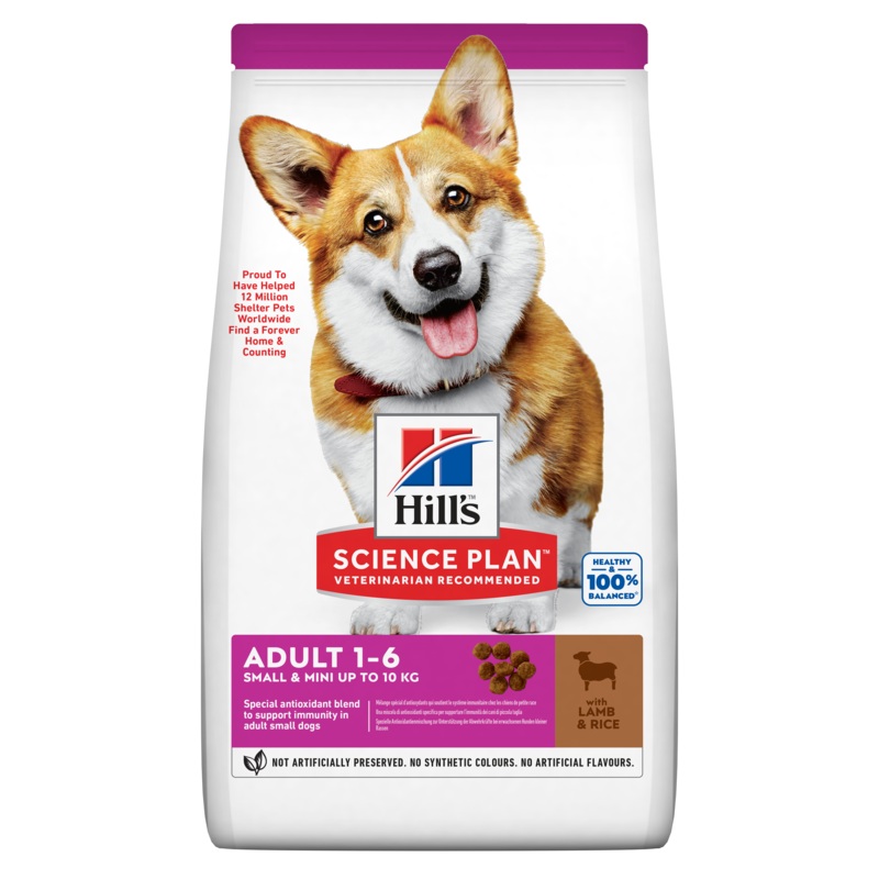 Hill's Science Plan Adult Small & Mini Dry Dog Food Lamb & Rice Flavour 6kg