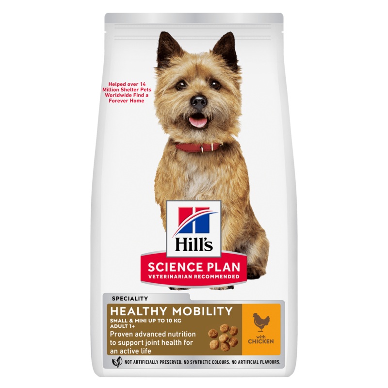 Hill's Science Plan Healthy Mobility Adult Small & Mini Breed Dry Dog Food with Chicken 1.5kg