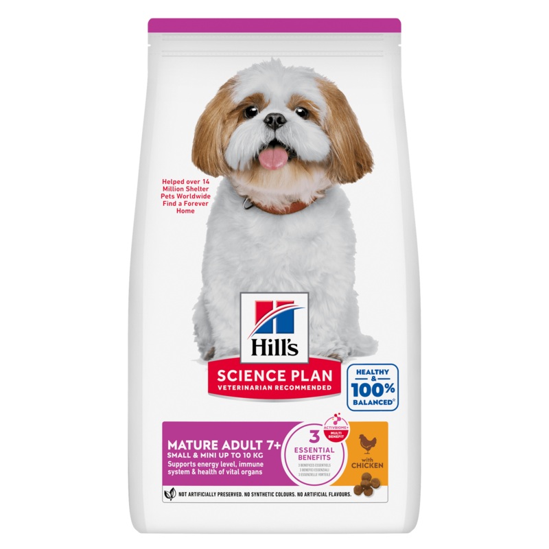 Hill's Science Plan Mature Adult 7+ Small & Mini Dry Dog Food Chicken Flavour 3kg