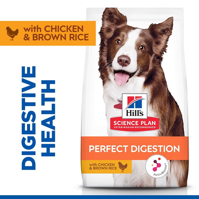 Hill's Science Plan Perfect Digestion Adult Medium Dry Dog Food Chicken & Brown Rice