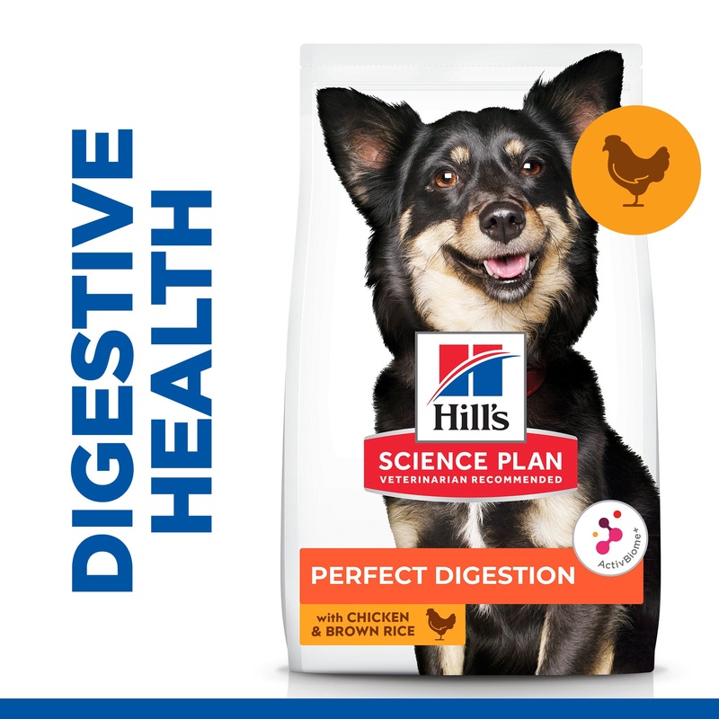 Hill's Science Plan Perfect Digestion Adult Small & Mini Dry Dog Food Chicken & Brown Rice 6kg