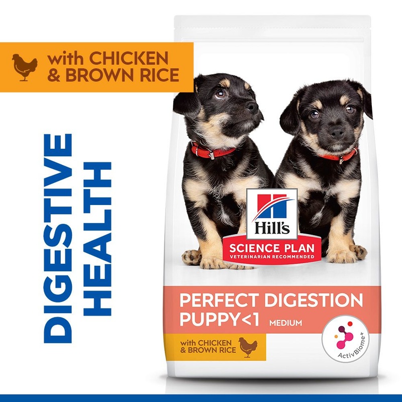 Hill's Science Plan Perfect Digestion Puppy Medium Dry Dog Food Chicken & Brown Rice 14kg