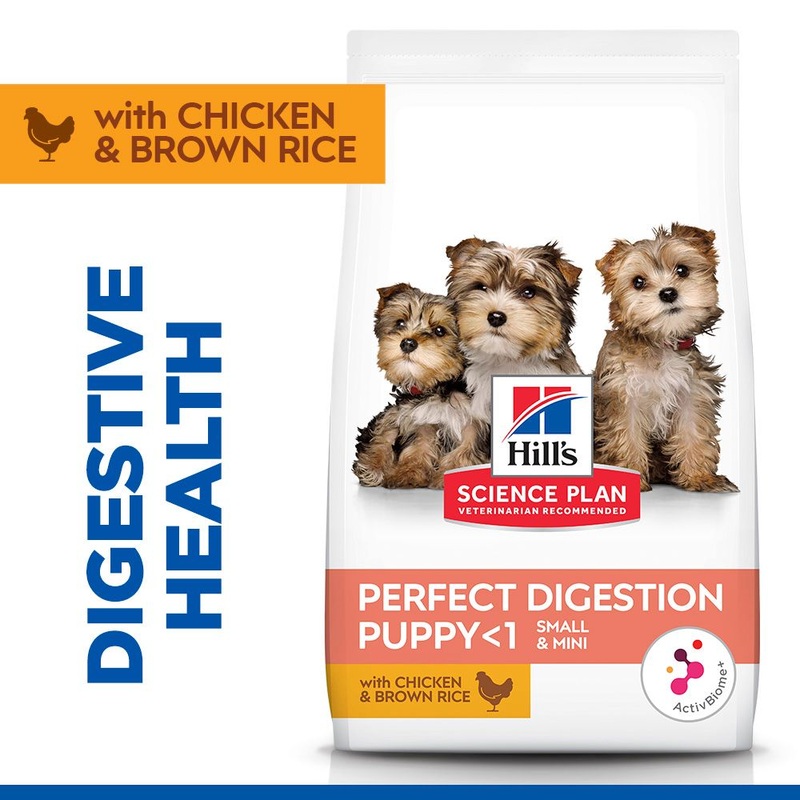 Hill's Science Plan Perfect Digestion Puppy Small & Mini Dry Dog Food Chicken & Brown Rice 3kg