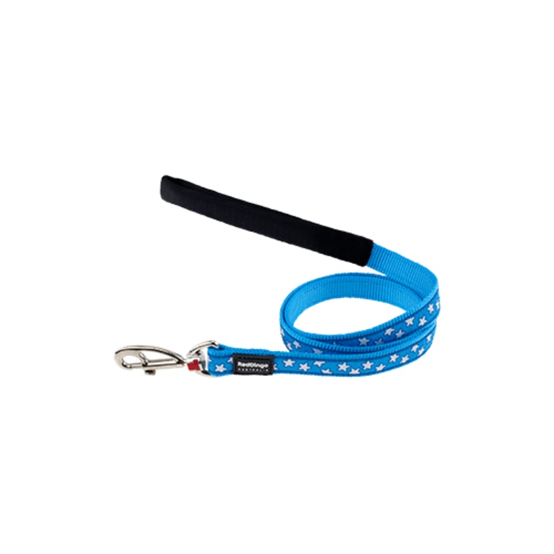Red Dingo White Star Turquoise Dog Lead