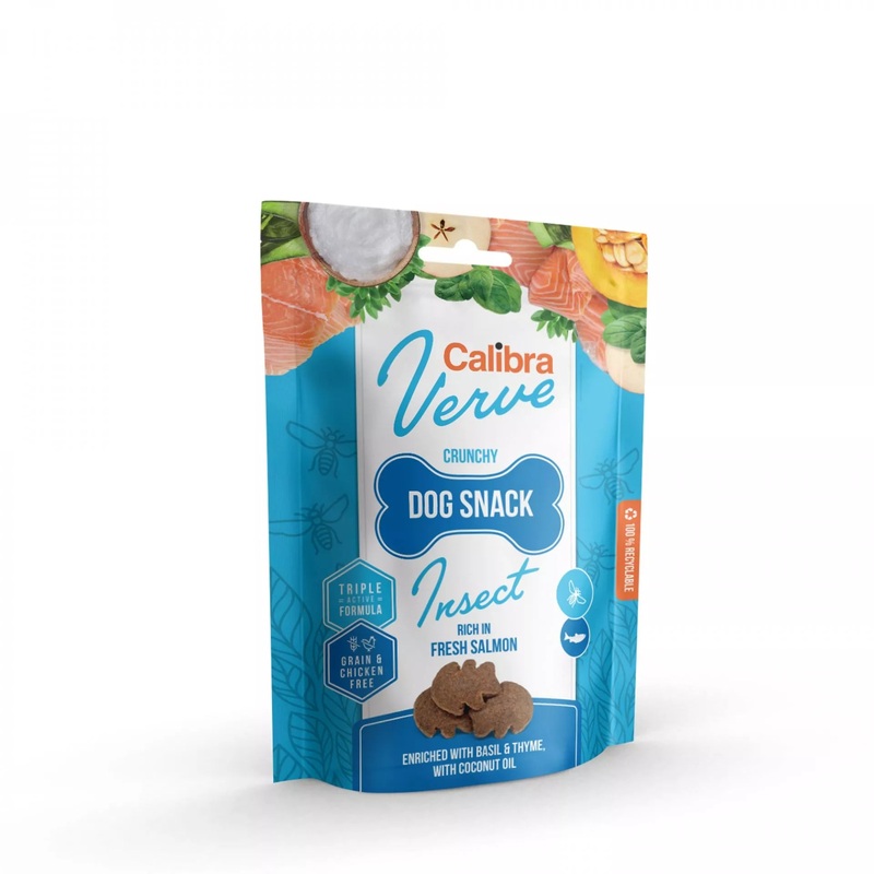 Calibra Verve Dog Crunchy Snack Insect & Salmon