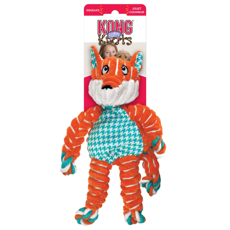 KONG Floppy Knots Fox Dog Toy