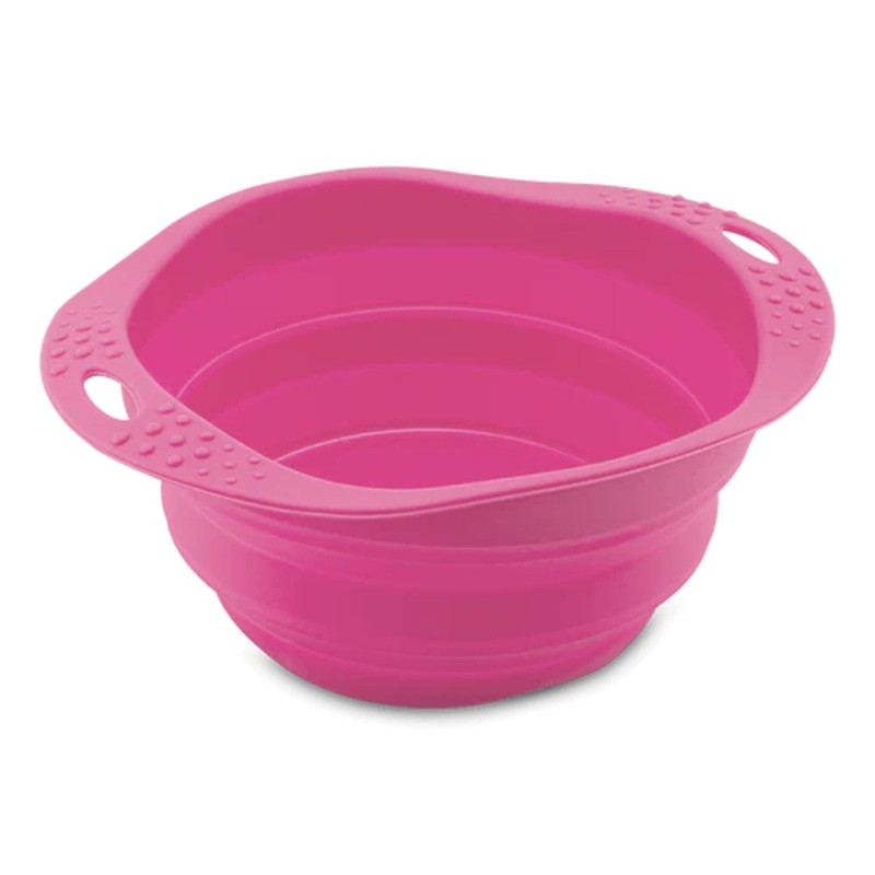 Beco Collapsible Travel Bowl Pink Large
