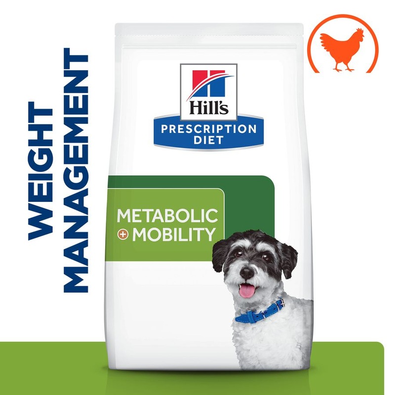 Hill's Prescription Diet Metabolic + Mobility Mini Weight Management Dry Dog Food with Chicken 3kg