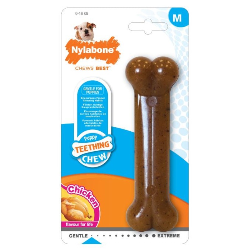 Nylabone Puppy Chicken Bone Medium