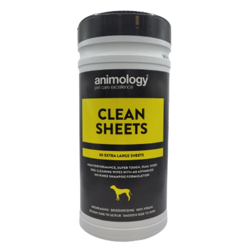Animology Clean Sheets Extra Large Dog Wipes 80Pk