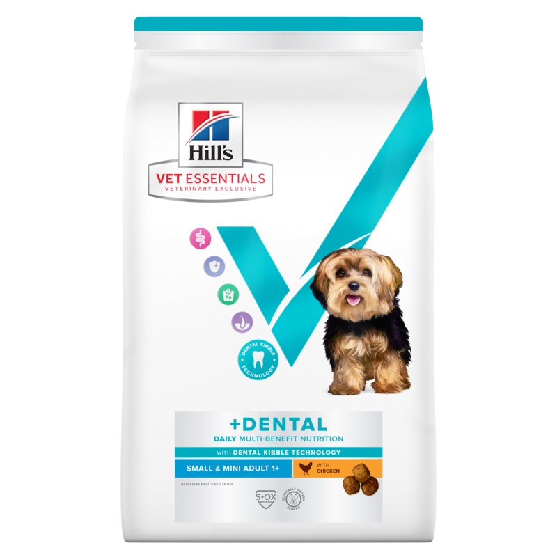 Hill's VET ESSENTIALS MULTI-BENEFIT + DENTAL Adult 1+ Small & Mini Dry Dog Food with Chicken 7kg