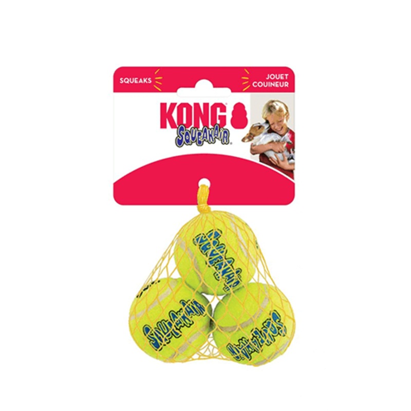 KONG SqueakAir Tennis Ball Dog Toy - 3 Pack
