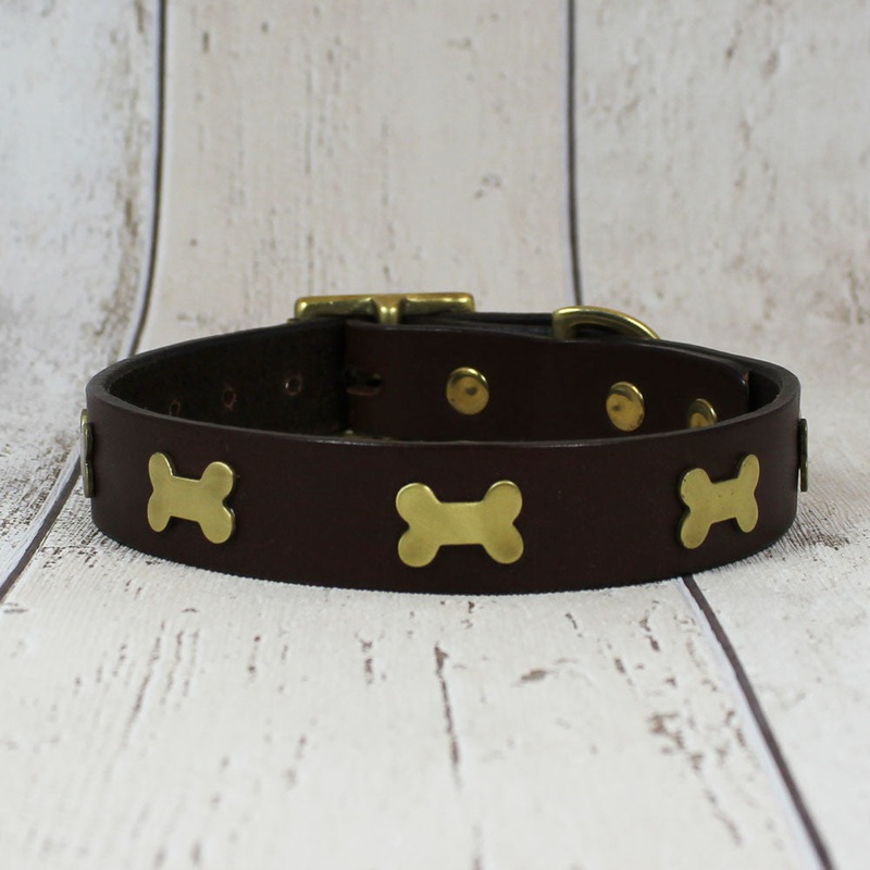 Creature Clothes Chocolate Brown Bone Dog Collar