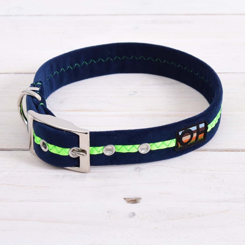 Neon Green Oscar and Hooch Dog Collar