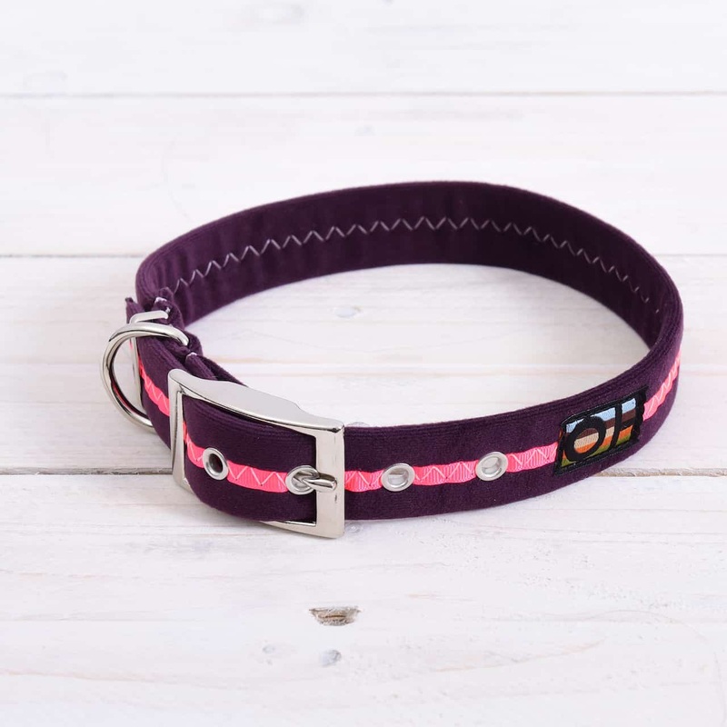 Neon Pink Oscar and Hooch Dog Collar