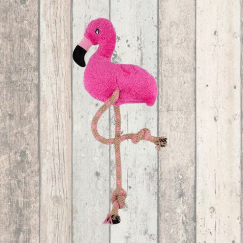 Beco Hemp Rope Flamingo Dog Toy