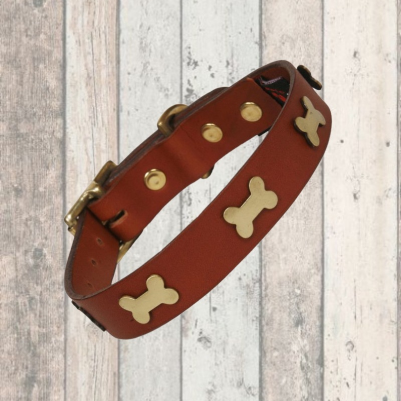 Tan Bone Creature Clothes Dog Collar