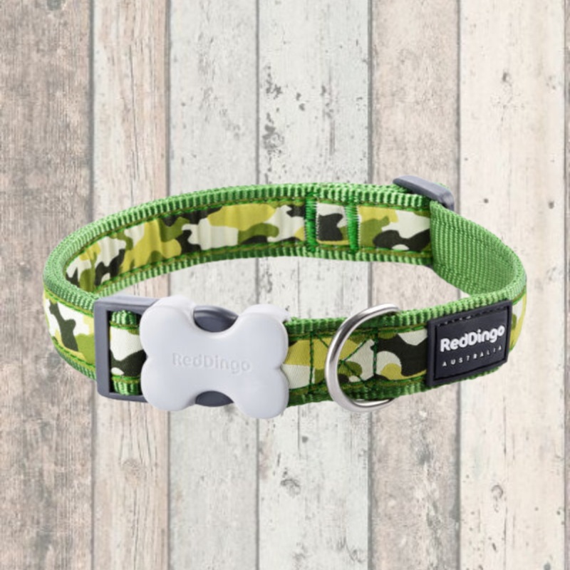 Green Camo Dog Collar by Red Dingo