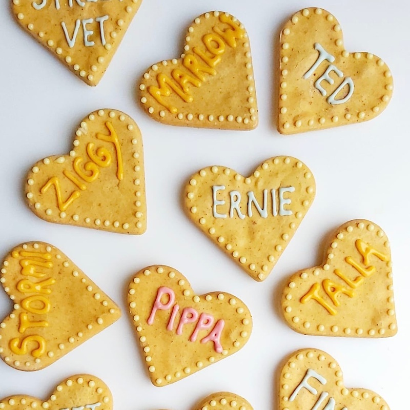 Personalised Heart Biscuits for Dogs