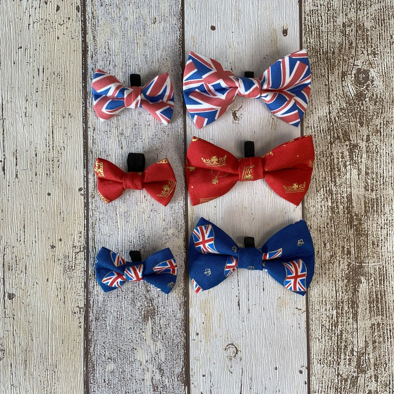 Union Jack Dog Bow Ties