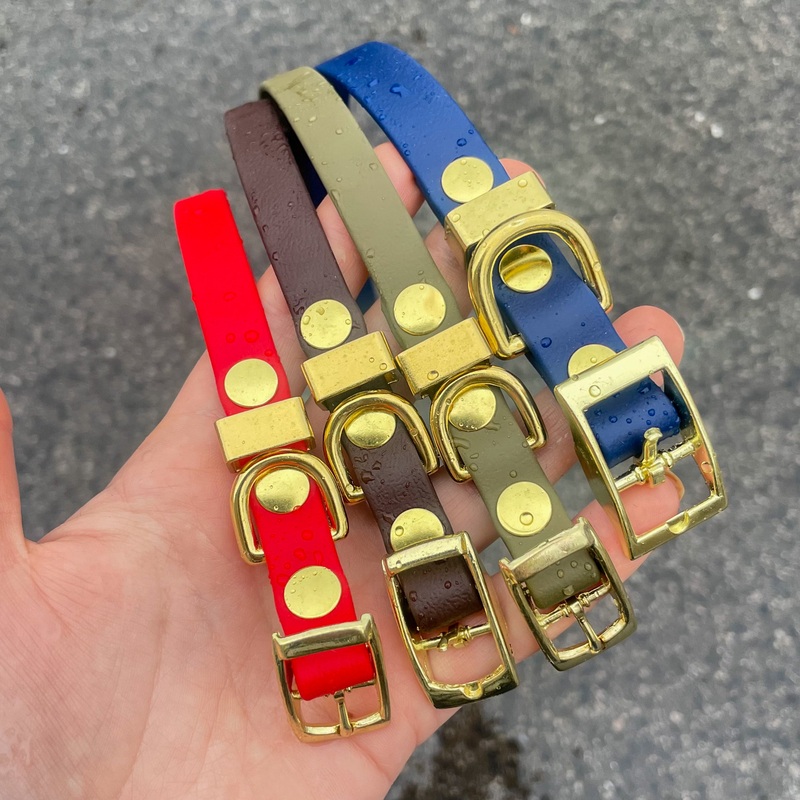 Waterproof Classic Vegan Leather Dog Collar