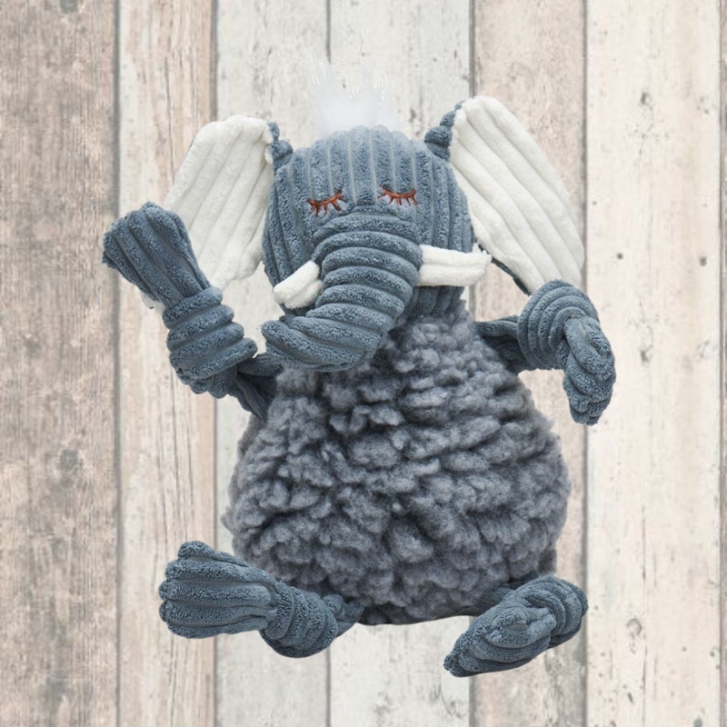 Elephant Hugglehounds Fleece Fluffer Knottie