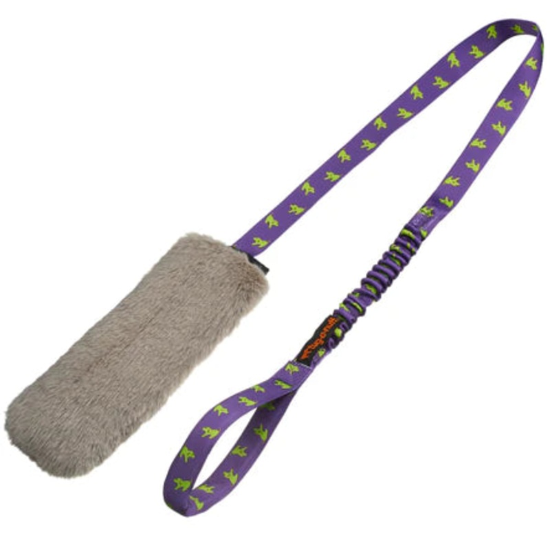 Faux Fur Squeaky Chaser Bungee by Tug-e-Nuff