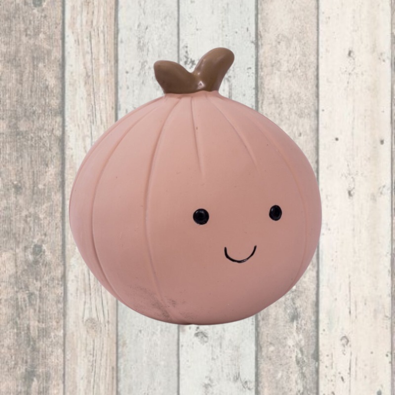Foodie Faces Latex Onion Dog Toy