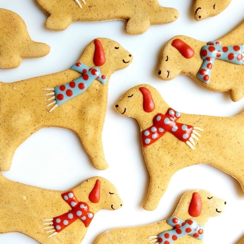 Large Dog in Scarf Biscuits for Dogs