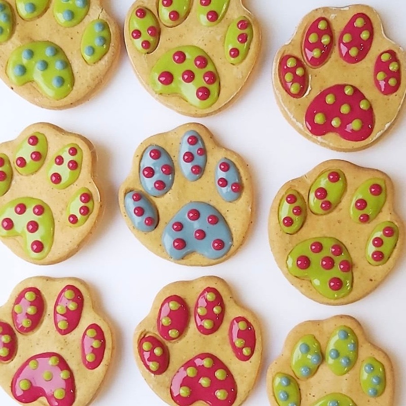 Paw Print Biscuits for Dogs