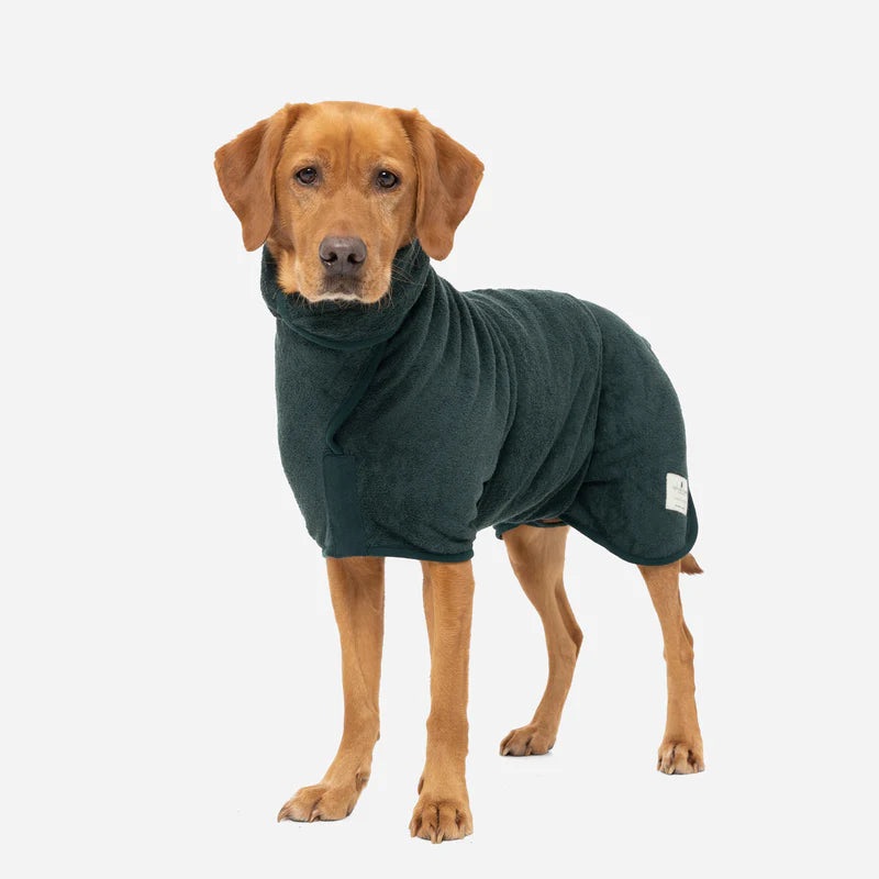 Ruff and Tumble Dog Drying Coat - Forest Green
