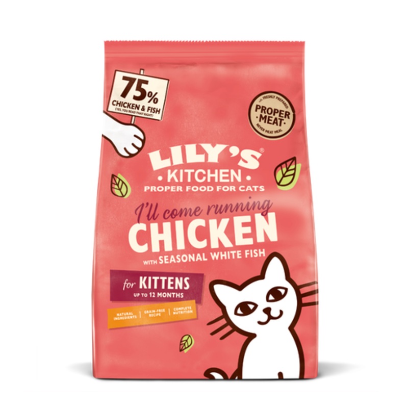 Lily's Kitchen Chicken with White Fish Dry Food for Kittens