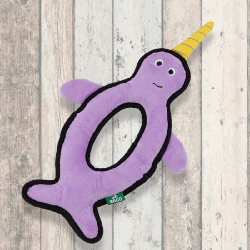 Beco Recycled Tough Toy Nelly Narwhal