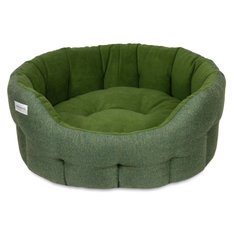 Earthbound Pine Green Tweed Sherpa Snuggle Bed