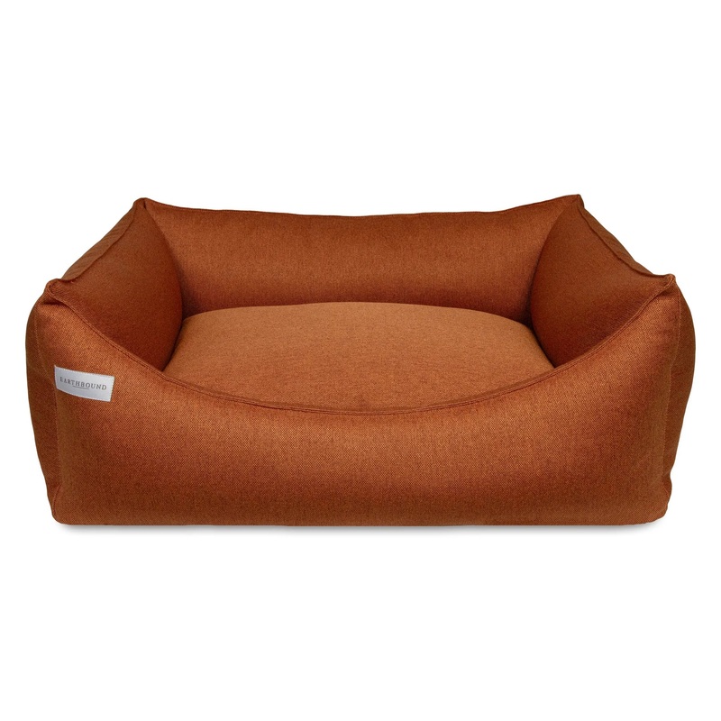 Earthbound Rectangular Camden Burnt Orange Dog Bed