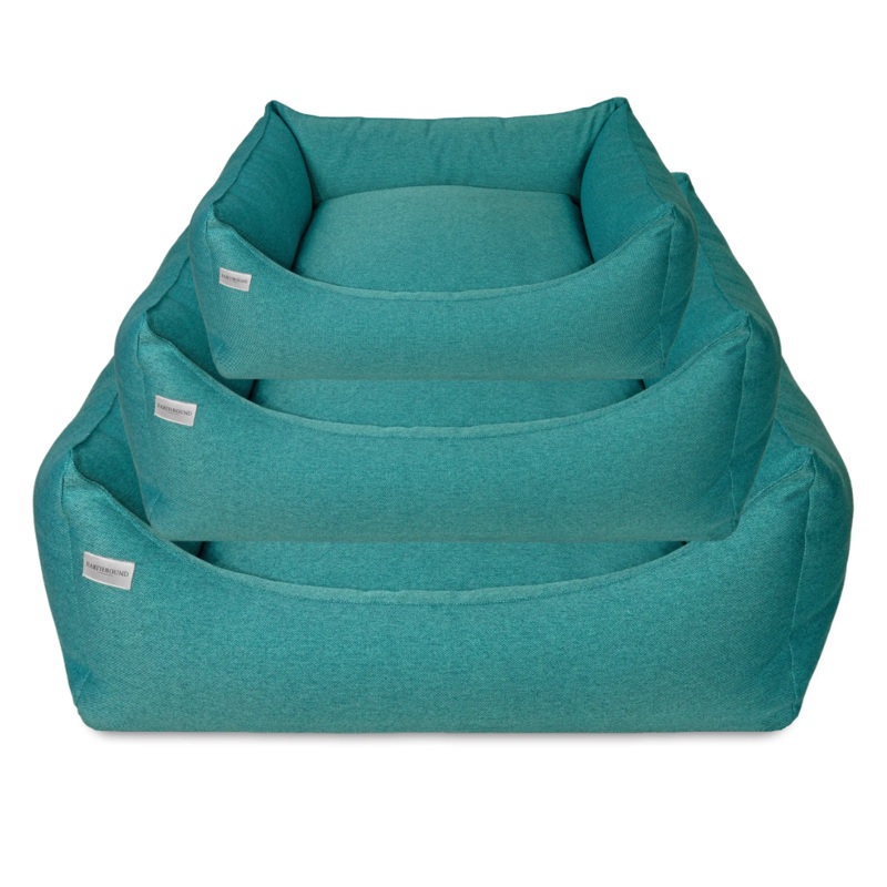 Earthbound Rectangular Camden Teal Dog Bed