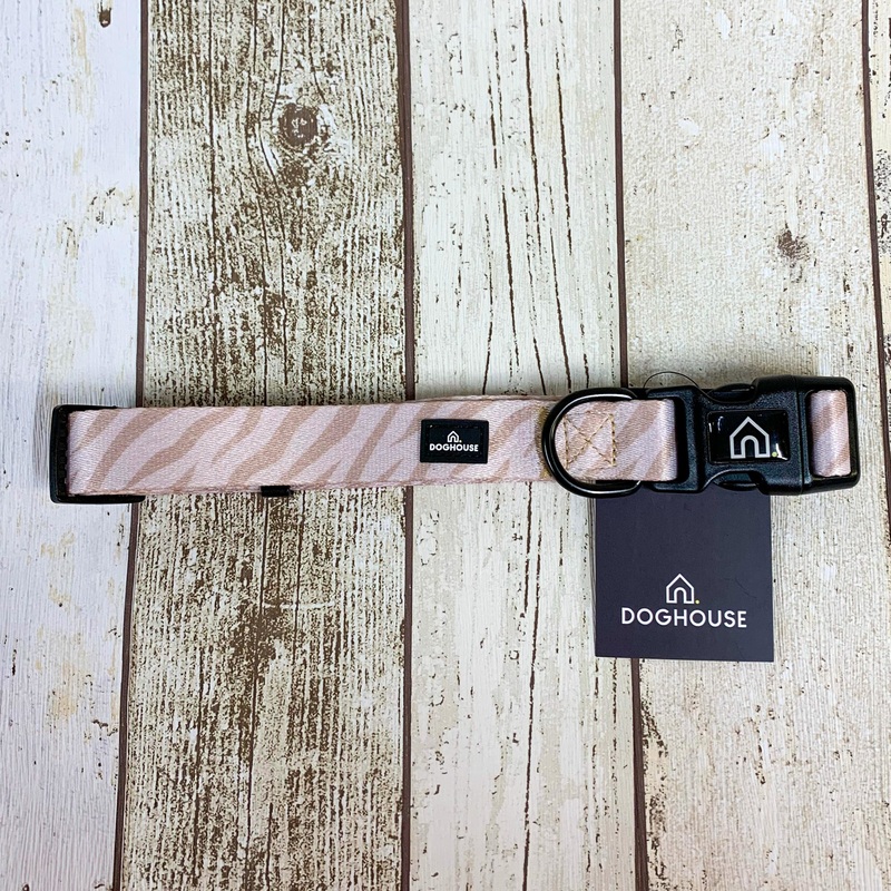 Everyday Comfort Dog Collar in Nude Zebra Stripe