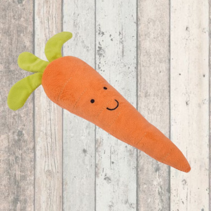 Foodie Faces Furry Carrot Dog Toy