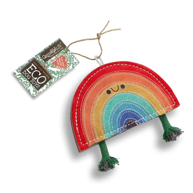 Green and Wilds Rainbow Warrior Suede Dog Toy