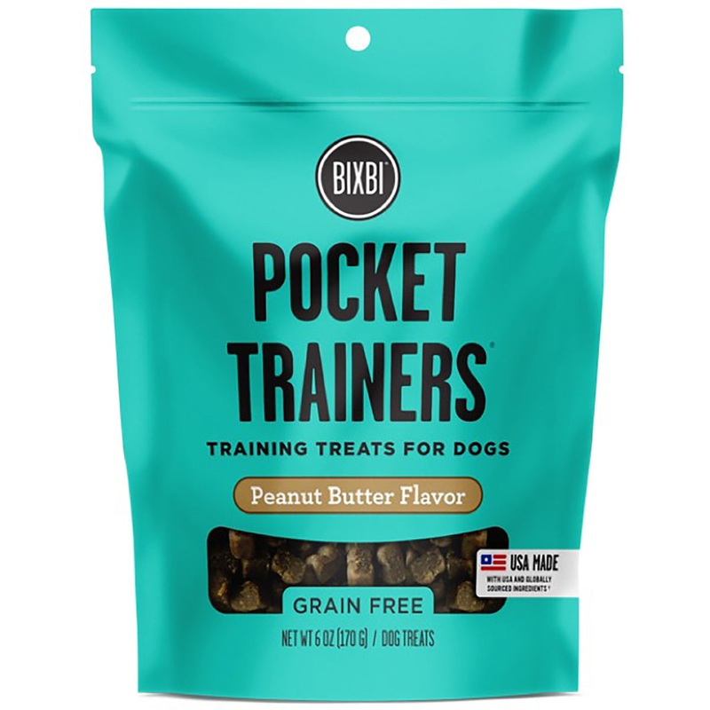 BIXBI Pocket Trainers Peanut Butter Dog Treats  - 6oz