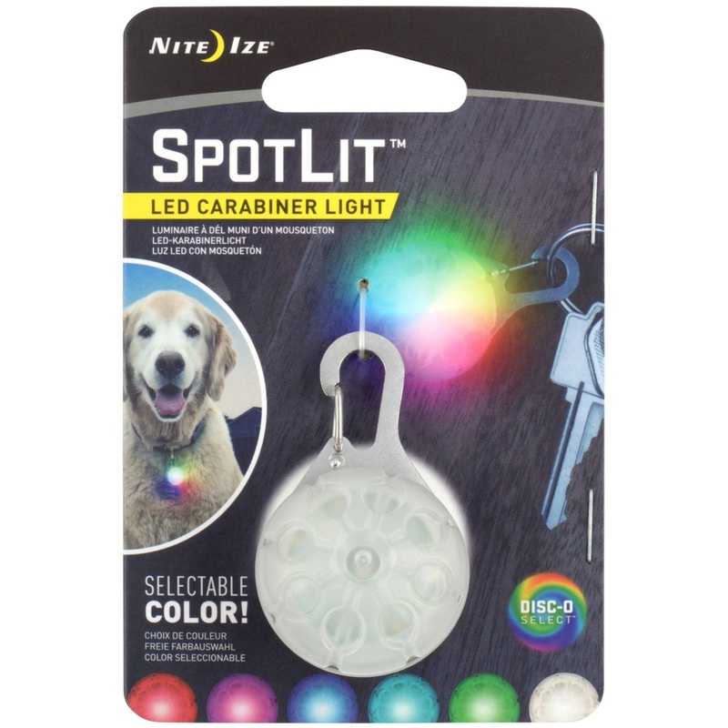 Nite Ize SpotLit LED Carabiner Ligh Multi Select Dog Collars