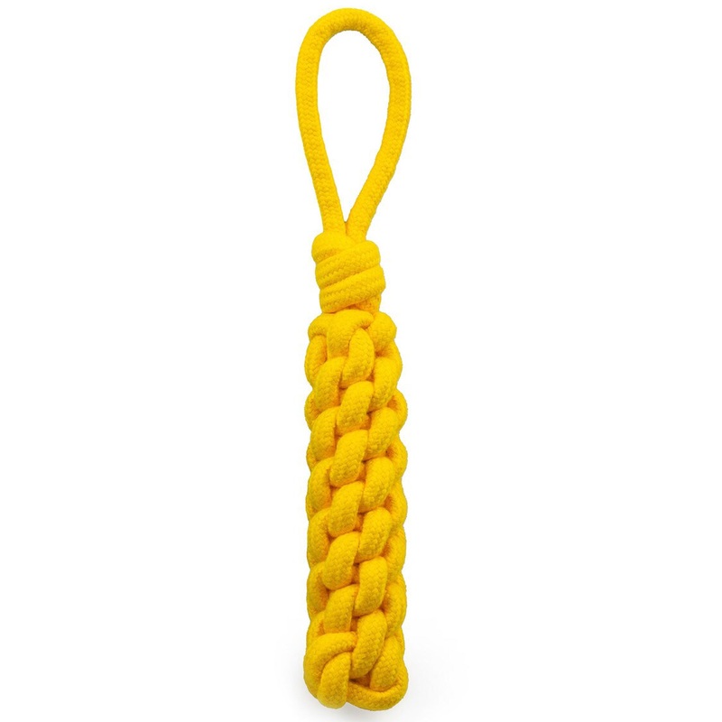 Thoozy Pet Knotted Stick Yellow Dog Toys
