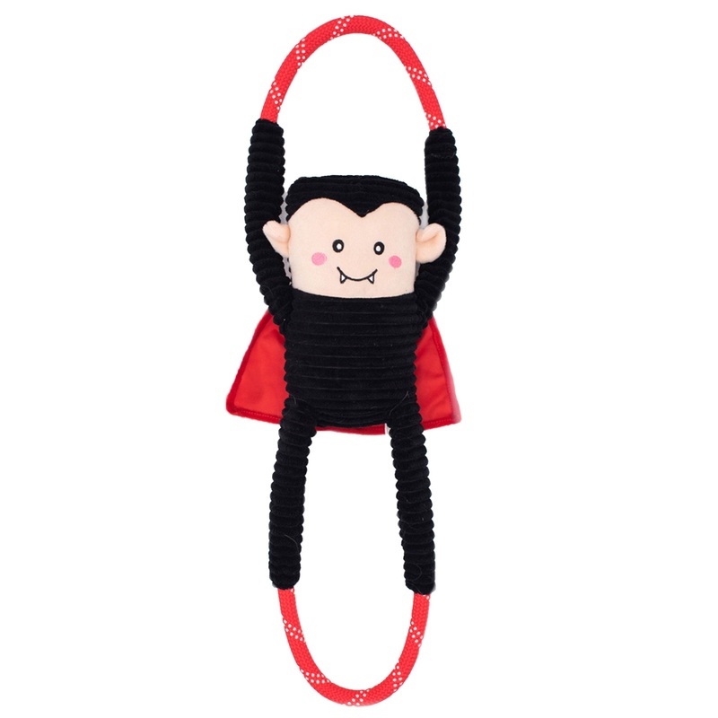 Zippy Paws Halloween RopeTugz Dracula Dog Toys