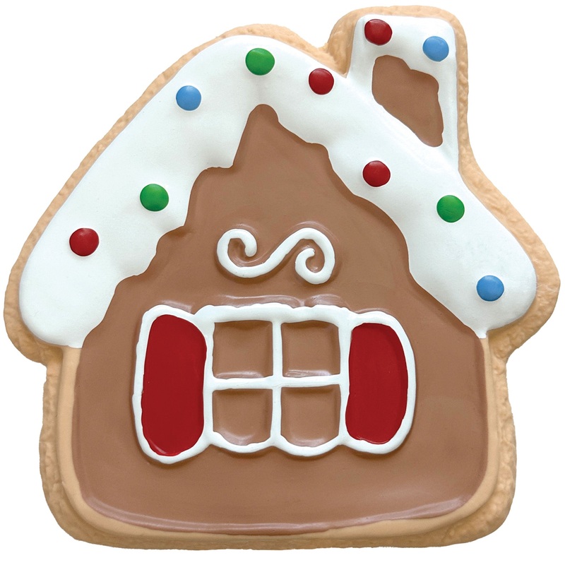 FouFou Dog Cookies for Santa Gingerbread House Dog Toys