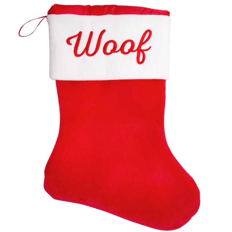 Pearhead Woof Holiay Stocking Red Gift Household