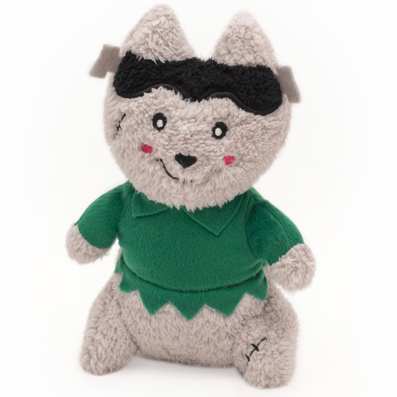 Zippy Paws Halloween Cheeky Chumz Frankenstein Wolf Dog Toys