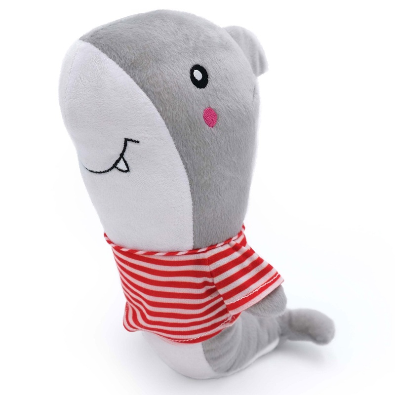 Zippy Paws Shelby Shark Grey Dog Toys